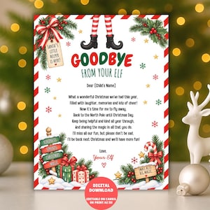 EDITABLE Elf Goodbye Letter, Elf Departure Letter, Elf Farewell Letter, Goodbye Elf Letter, Elf Printable, Goodbye From Your Elf,Elf Leaving