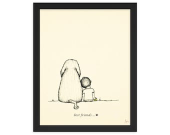 Framed poster Wall Art Print Best Friends