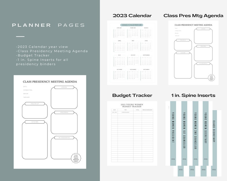 2023 LDS Young Women Presidency Planner Etsy