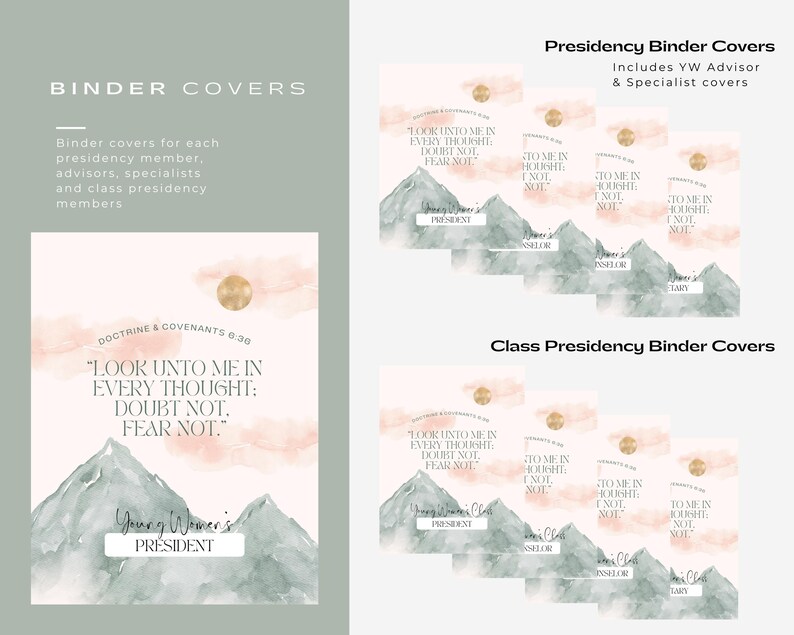 2025 LDS Young Women Planner | Printable Binder | D&amp;C 6:36 | Look Unto ...