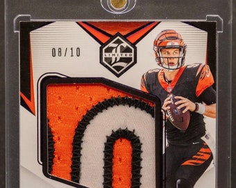 Joe Burrow Panini Limited Rookie Patch Auto /10 Chaser Pack