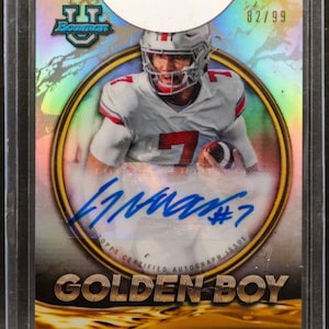 NFL Football Hot Pack: Autos, Memorabilien, Rookies- 2 Garantiert Autos/Relics + 6 Rookies- Bowman U CJ Stroud Golden Boy Auto Chaser Pack-read