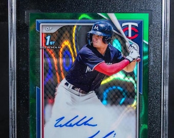 Walker Jenkins Bowman Chrome Green Rookie Auto /99 Chaser Pack Guaranteed 1 Graded Card (Grade 8+ Guaranteed)+ 8 Miscellaneous Cards!-READ