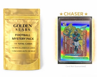 NFL Football Hot Pack:1 Guaranteed Auto or Relic Encased Card+10 Miscellaneous Cards! DeVonta Smith Donruss Downtown Rookie Case Hit Chaser