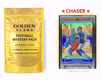 Jaxson Dart Panini Donruss Rookie Downtown Chaser! NFL Football Mystery Pack:1 Guaranteed Auto or Relic Encased Card+12 Miscellaneous Cards!
