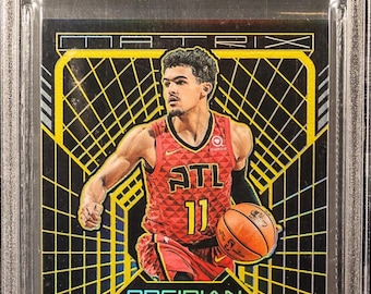 NBA Basketball Hot Pack:1 Graded Card (8+ Guaranteed) +10 Miscellaneous Cards! Panini Obsidian Trae Young Rookie Auto Chaser Pack-READ