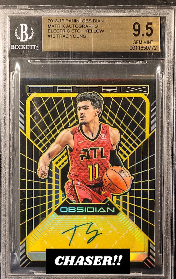 get basketball cards graded NBA Hot Pack:1 Card (8+ Guaranteed) +10 Miscellaneous Cards! Panini Obsidian Trae Young Rookie Auto Chaser Pack-read Michael Jordan's 5 most graded