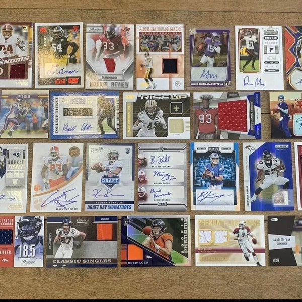 NFL FOOTBALL Hot Packs - 10 Cards - 2 Rookies - Look 4 Autos - Mem - 1/1 ! ! !