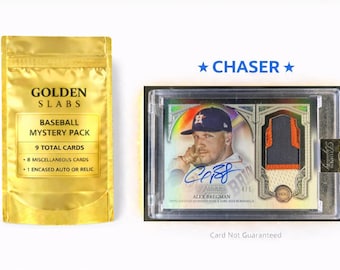MLB Baseball Mystery Pack:1 Guaranteed Auto or Relic Encased Card+8 Miscellaneous Cards! Alex Bregman Topps Dynasty Patch Auto /5 Chaser