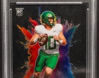 NFL Football Hot Pack:1 Guaranteed Graded Card+12 Miscellaneous Cards! Panini Prizm Draft Bo Nix Black Color Blast Case Hit Chaser Pack-READ