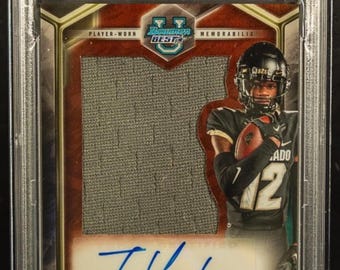 NFL Football Hot Pack:1 Guaranteed Graded Card+ 10 Miscellaneous Cards! Bowman University Travis Hunter Rookie Patch Auto Chaser Pack-READ