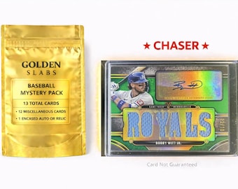 MLB Baseball Hot Pack:1 Guaranteed Auto or Relic Encased Card+12 Miscellaneous Cards! Bobby Witt Jr Triple Threads Jersey Auto /18 Chaser