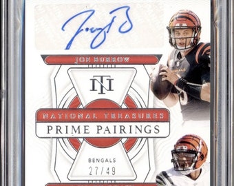 NFL Hot Pack: Kaboom, Slabs, Auto's, Case Hits, Genummerd, 2 Gegarandeerd Auto's/Relikwieën + 6 Rookies Joe Burrow/Jamarr Chase Auto Chaser Pack-LEES