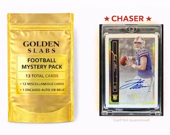 NFL Football Hot Pack:1 Guaranteed Autograph or Relic Encased Card+12 Miscellaneous Cards! Josh Allen Panini One Gold Rookie Auto Chaser