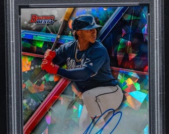MLB Baseball Hot Pack:1 Guaranteed Graded Card+ 10 Miscellaneous Cards! Bowman Best Ozzie Albies Atomic Rookie Auto /25 Chaser Pack-READ