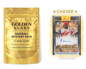 MLB Baseball Hot Pack: 1 Guaranteed Auto or Relic Encased Card+ 10 Miscellaneous Cards! Elly De La Cruz Bowman Gladiators Rookie Auto Chaser