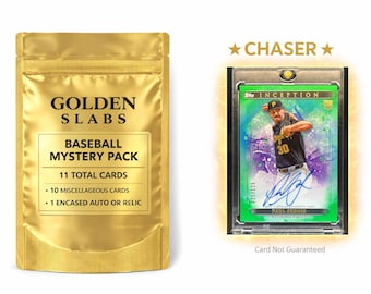 MLB Baseball Hot Pack: 1 Guaranteed Auto or Relic Encased Card+ 10 Miscellaneous Cards! Paul Skenes Inception Green Rookie Auto /125 Chaser