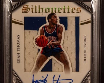 NBA Basketball Hot Pack:1 Graded Card (8+ Guaranteed) +8 Miscellaneous Cards! Panini Preferred Isiah Thomas Patch Auto Chaser Pack-READ