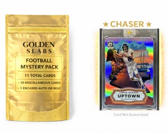 NFL Football Hot Pack:1 Guaranteed Auto or Relic Encased Card+10 Miscellaneous Cards! Lamar Jackson Donruss Optic Uptown Case Hit Chaser