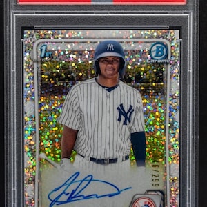 MLB Baseball Hot Pack: 1 Garantierte Karte + 10 Verschiedene Karten! Bowman Jasson Dominguez Speckle Refraktor Rookie Auto Chaser Pack-READ
