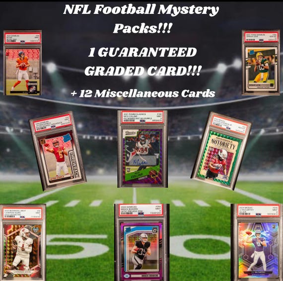 NFL Football Hot Pack:1 Guaranteed Graded Card+12 Miscellaneous Cards! Panini Absolute Justin Jefferson Gold Rookie Auto Chaser Pack-READ NFL Football Hot Pack:1 Guaranteed Graded Card+12 Miscellaneous Cards! Panini Absolute Justin Jefferson Gold Rookie Auto Chaser Pack-READ