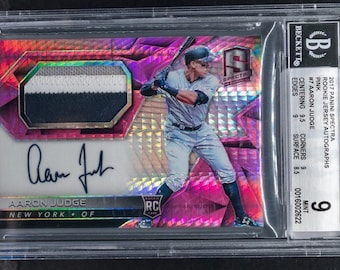 MLB Baseball Hot Pack:1 Guaranteed Graded Card +10 Miscellaneous Cards! Panini Spectra Aaron Judge Rookie Jersey Pink Auto Chaser Pack-READ