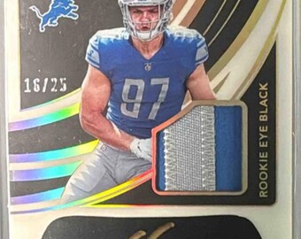 NFL Football Hot Pack:1 Guaranteed Auto or Relic Encased Card+ 15 Miscellaneous Cards! Aidan Hutchinson Rookie Patch Auto Chaser Pack-READ
