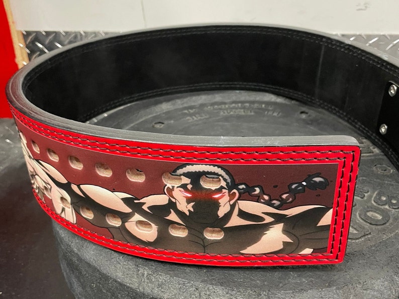 Baki Anime 13mm Leather Lever Weightlifting Belt Gift for Gym Etsy