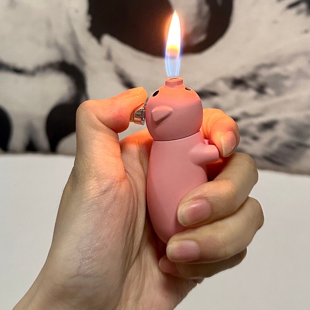 Personalized Cute Pig Shaped Inflatable Lighter Creative Etsy