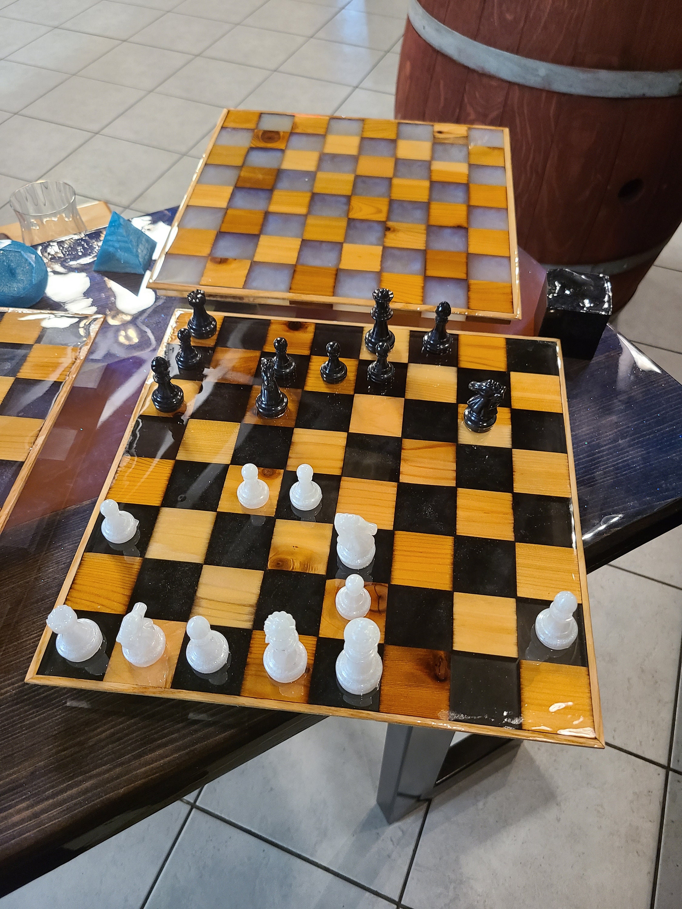Epoxy Chess Boards Etsy