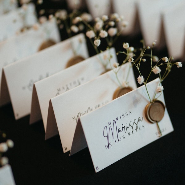 Escort Name Cards for Wedding, Minimalist - Editable & Printable Template