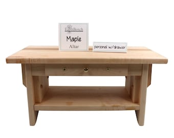 MAPLE ALTARS. Small personal altar tables ~ Solid Maple Hardwood ~ 3 Styles/Sizes to choose from.