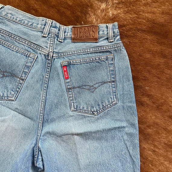 Vintage mid wash high waisted jeans straight - image 3