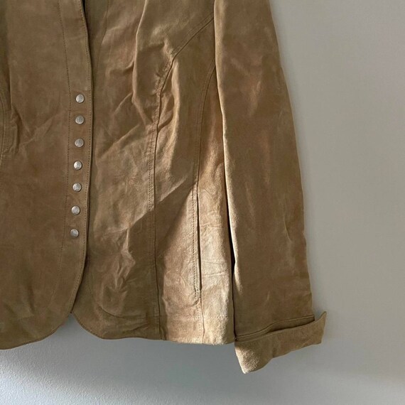 Vintage y2k tan suede jacket - image 3