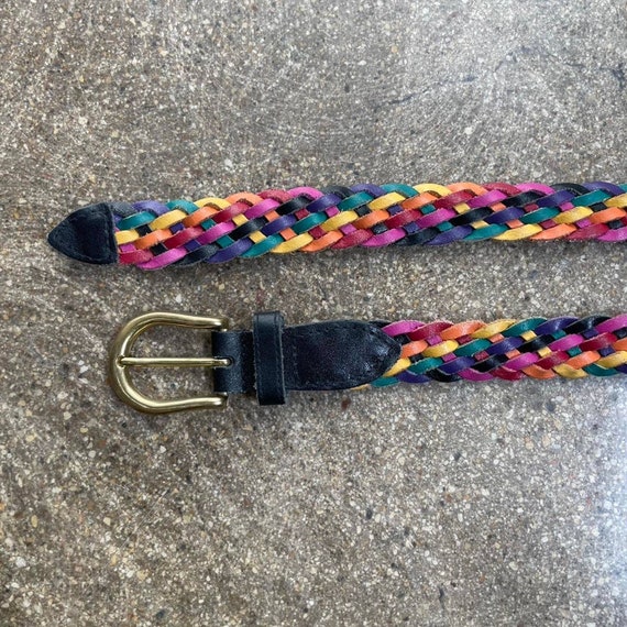 Multicolored 90s leather braid - image 2