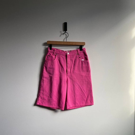 Vintage 90s high waist pink jorts - image 2