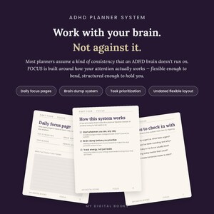 ADHD-plannersysteem: Digitale en printbare levensplanner zonder datum (tweede editie)