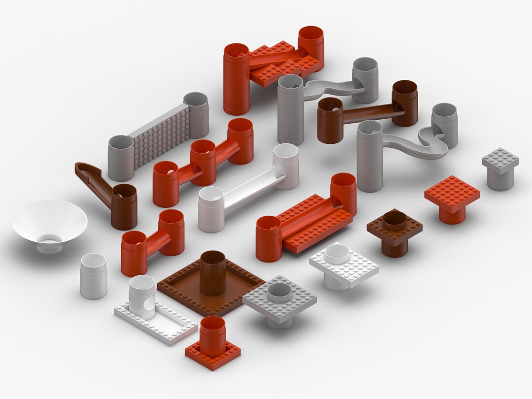 Digital Download Building Brick Compatible Marble Run STL Files Etsy