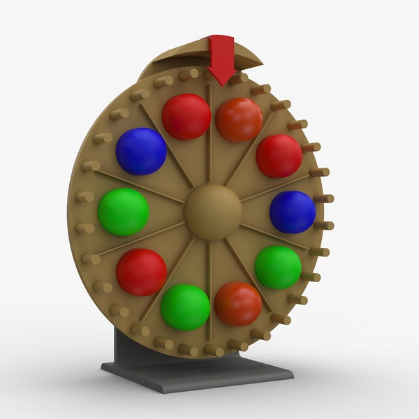 Digital Download | Spinning Marble Prize Wheel STL File