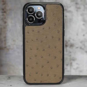 iPhone 12 Case from BandWerk – Ostrich | Brown Black