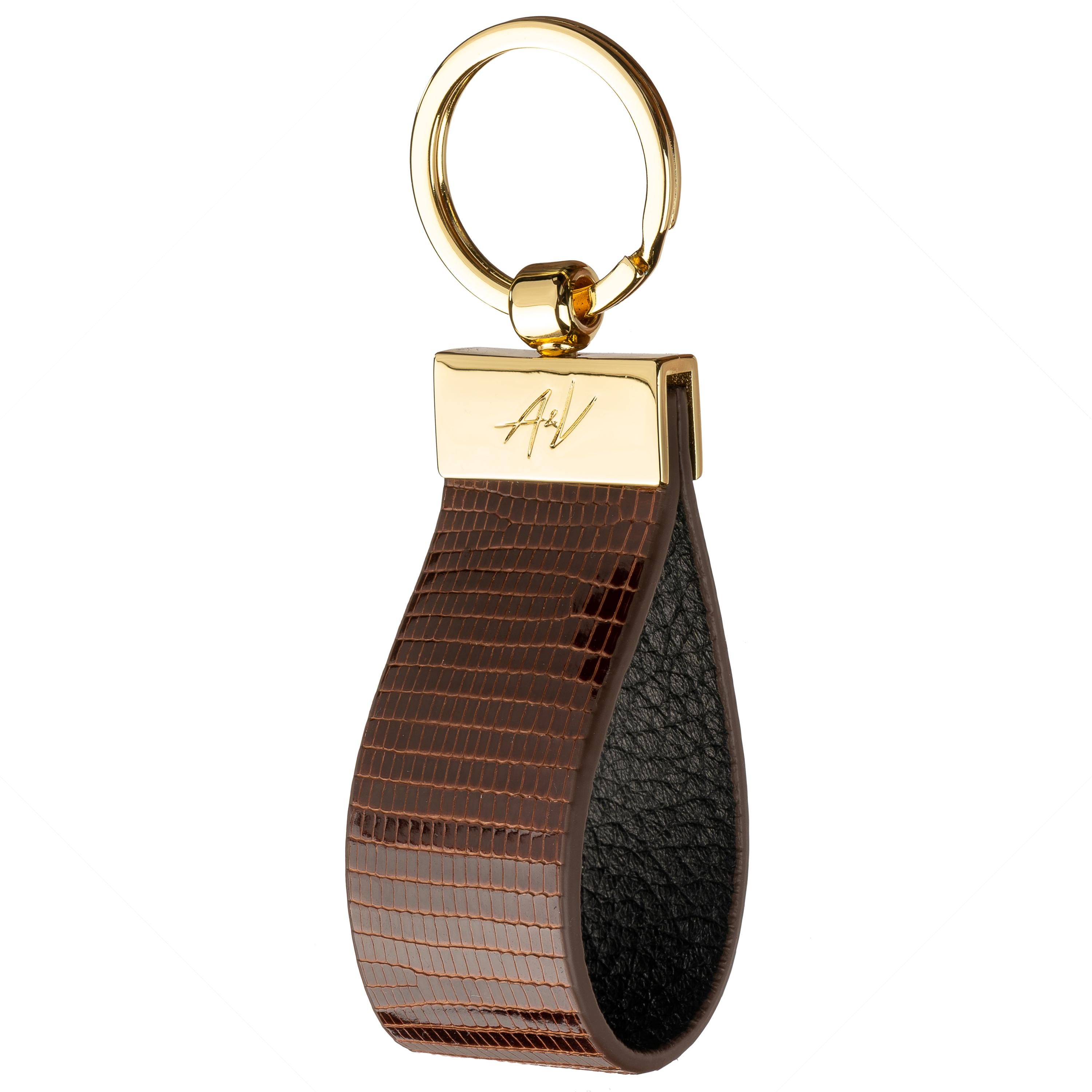 LIZARD SKIN KEYCHAIN, Handmade Keychain 