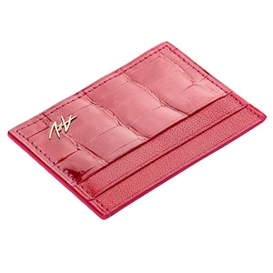 Einzigartiger Kartenhalter aus Alligator Leder, handgefertigter Kartenhalter aus Alligator Leder in Geschenkbox, Premium Kartenhalter - Die perfekte Geschenkidee