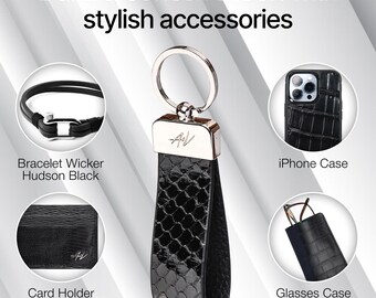 Handmade Python Leather Keychain: Luxury Gift