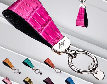 Llavero de piel de caimán de lujo: un regalo exótico