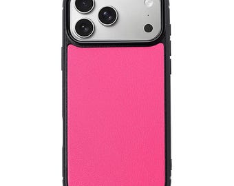 Pink Ladies Goatskin Leather Case for iPhone 17 Pro Max | Classic Phone Cover