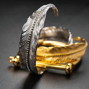 Sterling Silver Feather Cuff Bracelet main image 1