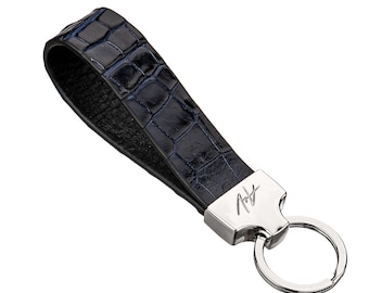Llavero de piel de caimán: un llavero de lujo hecho a mano