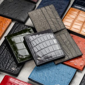 Cartera de cuero de lujo, billetera de diseñador, billetera de piel de cocodrilo, billetera real, billetera de diseñador para hombres, billetera ALLIGATOR, regalo para el esposo