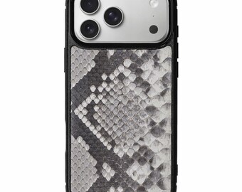 Snake Scales Python Leather Case for iPhone 17 Pro | Classic Phone Cover