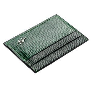 Luxe echte Lizard-creditcardhouder, portemonnee voor mannen, cadeau voor hem, handgemaakte leren hagediskaarthouders, leren hagediskaartomslag
